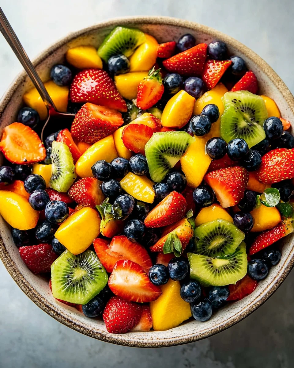 Fruit Salad with Honey Lime Dressing