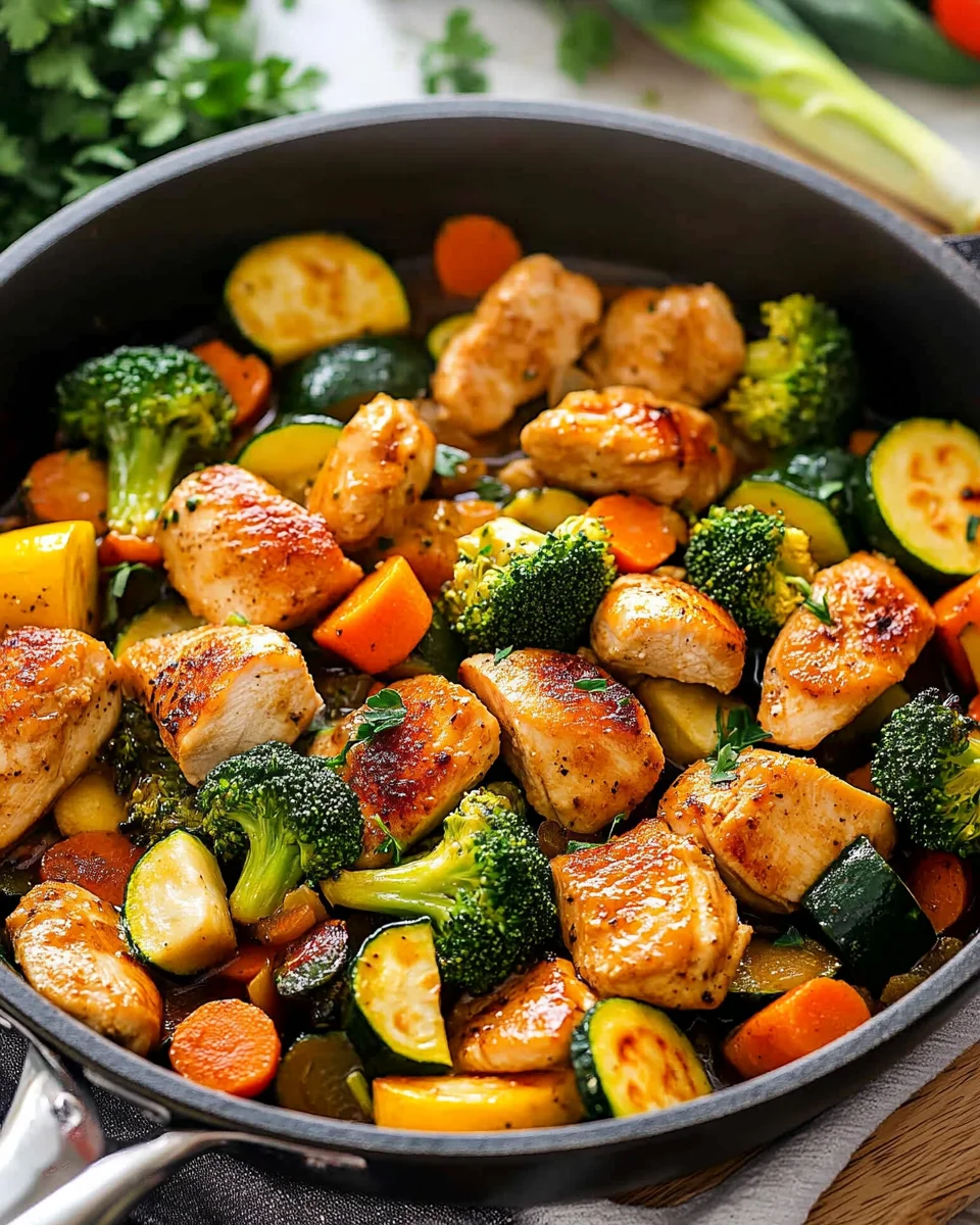 Healthy Chicken and Vegetables Skillet 28 Healthy