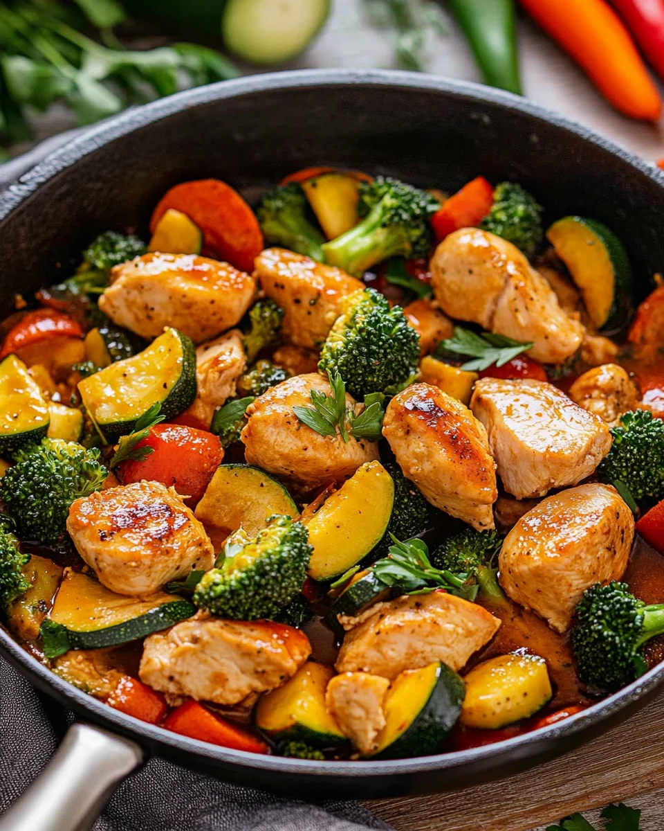 Healthy Chicken and Vegetables Skillet 31 Healthy Chicken and Vegetables Skillet