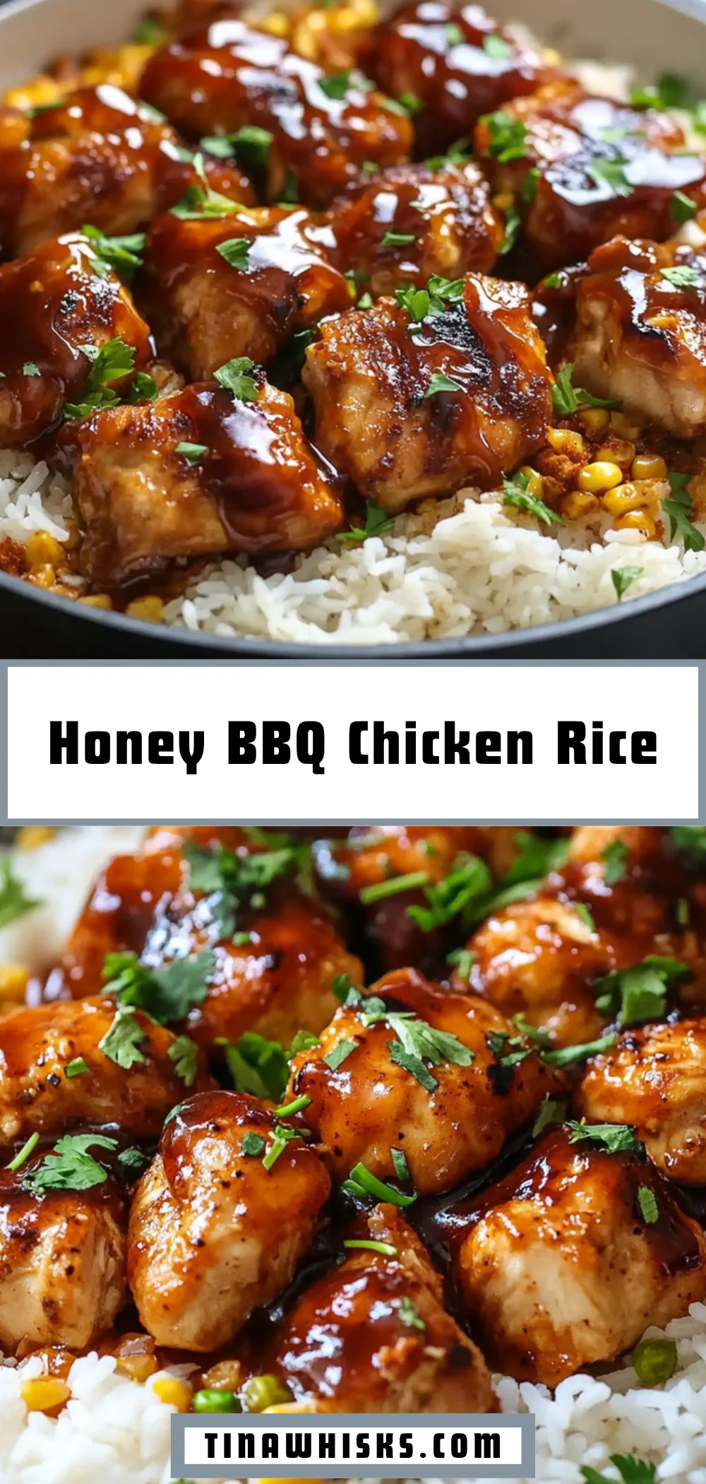 Honey BBQ Chicken Rice 21 Pinterest Hidden Image