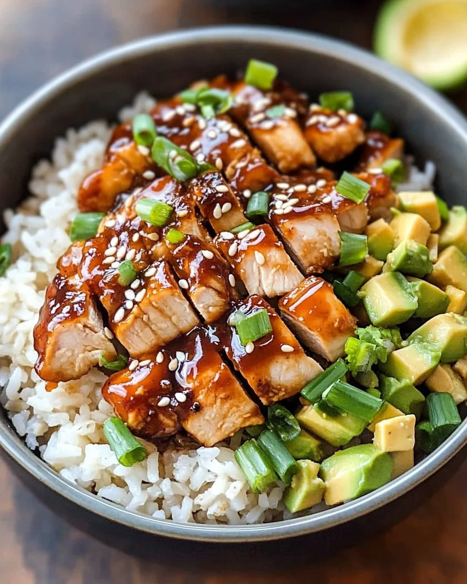 Honey BBQ Chicken Rice Bowl