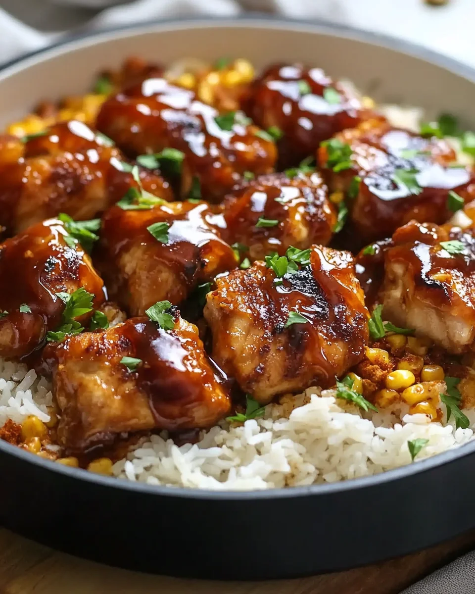 Honey BBQ Chicken Rice 24 Honey BBQ Chicken Rice