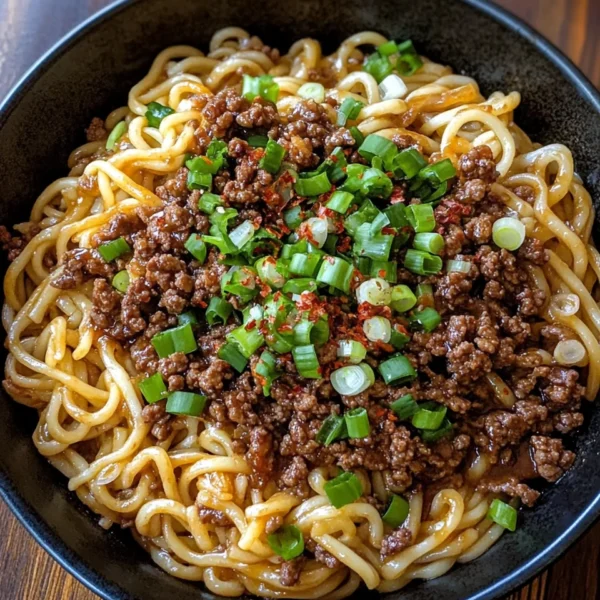 Mongolian Ground Beef Noodles