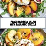 Peach Burrata Salad with Balsamic Drizzle 18 Pinterest Hidden Image