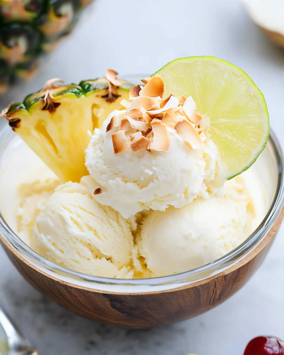 Piña Colada Ice Cream (dairy free) 13 Piña