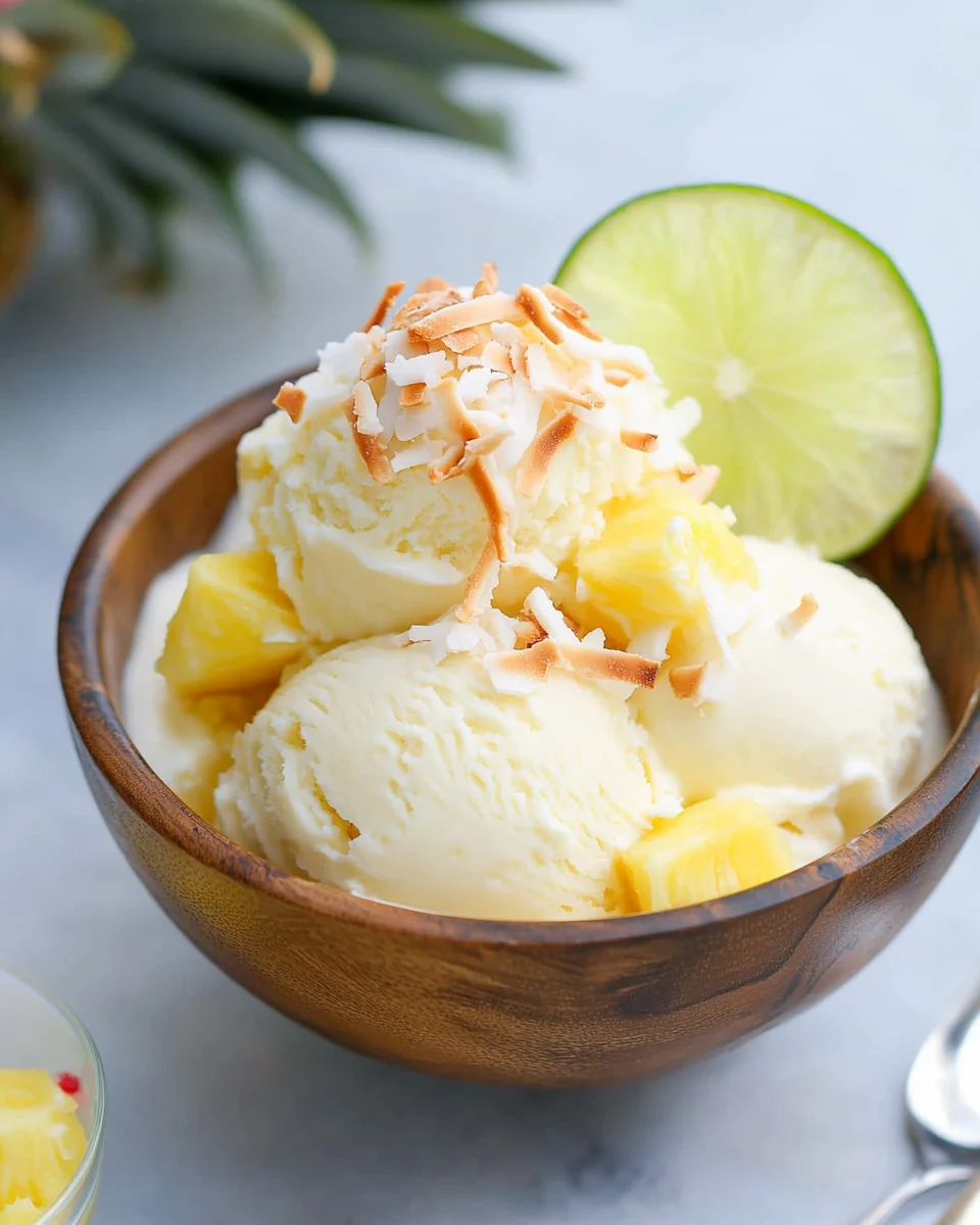 Piña Colada Ice Cream (dairy free)