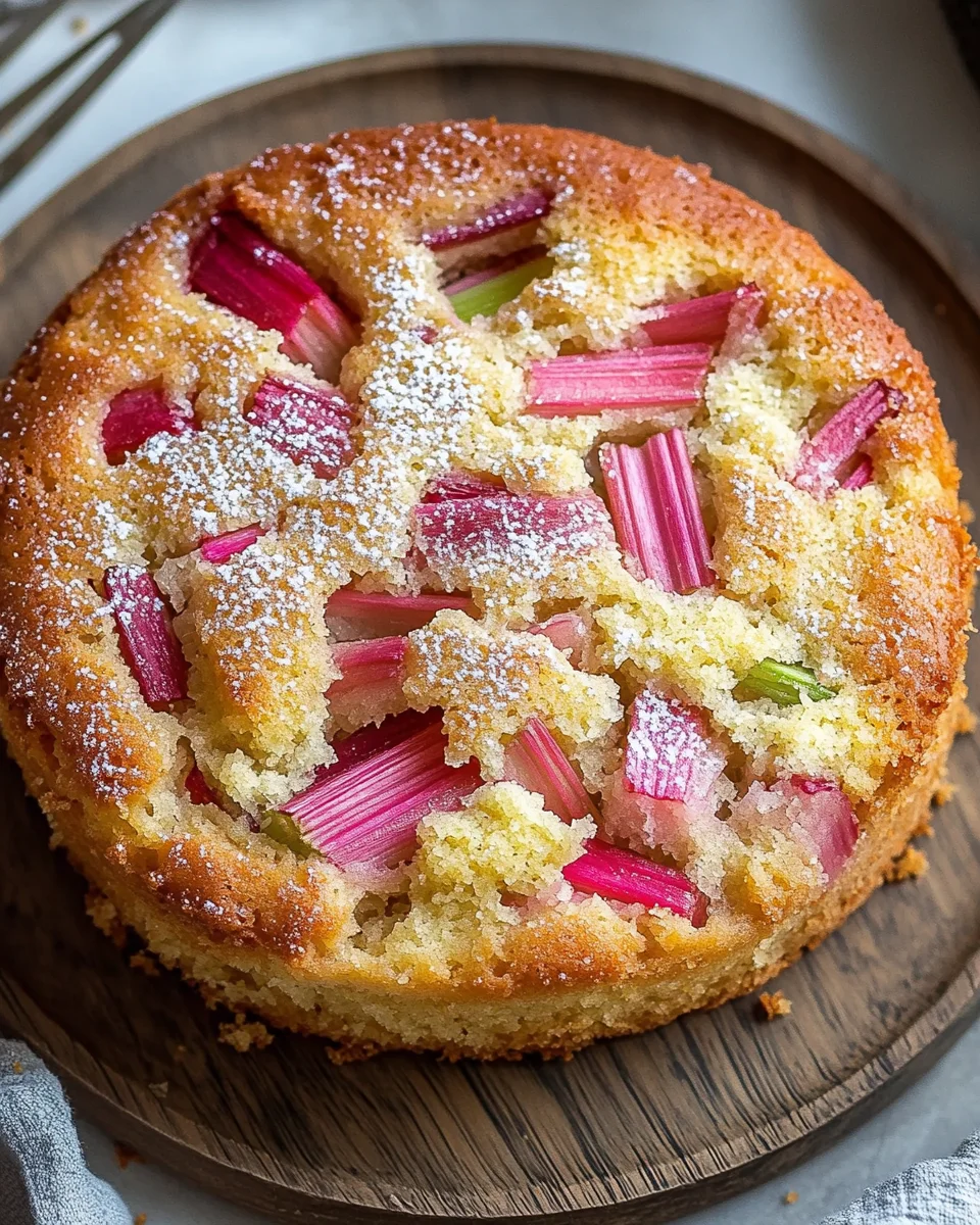 Quick Rhubarb Cake