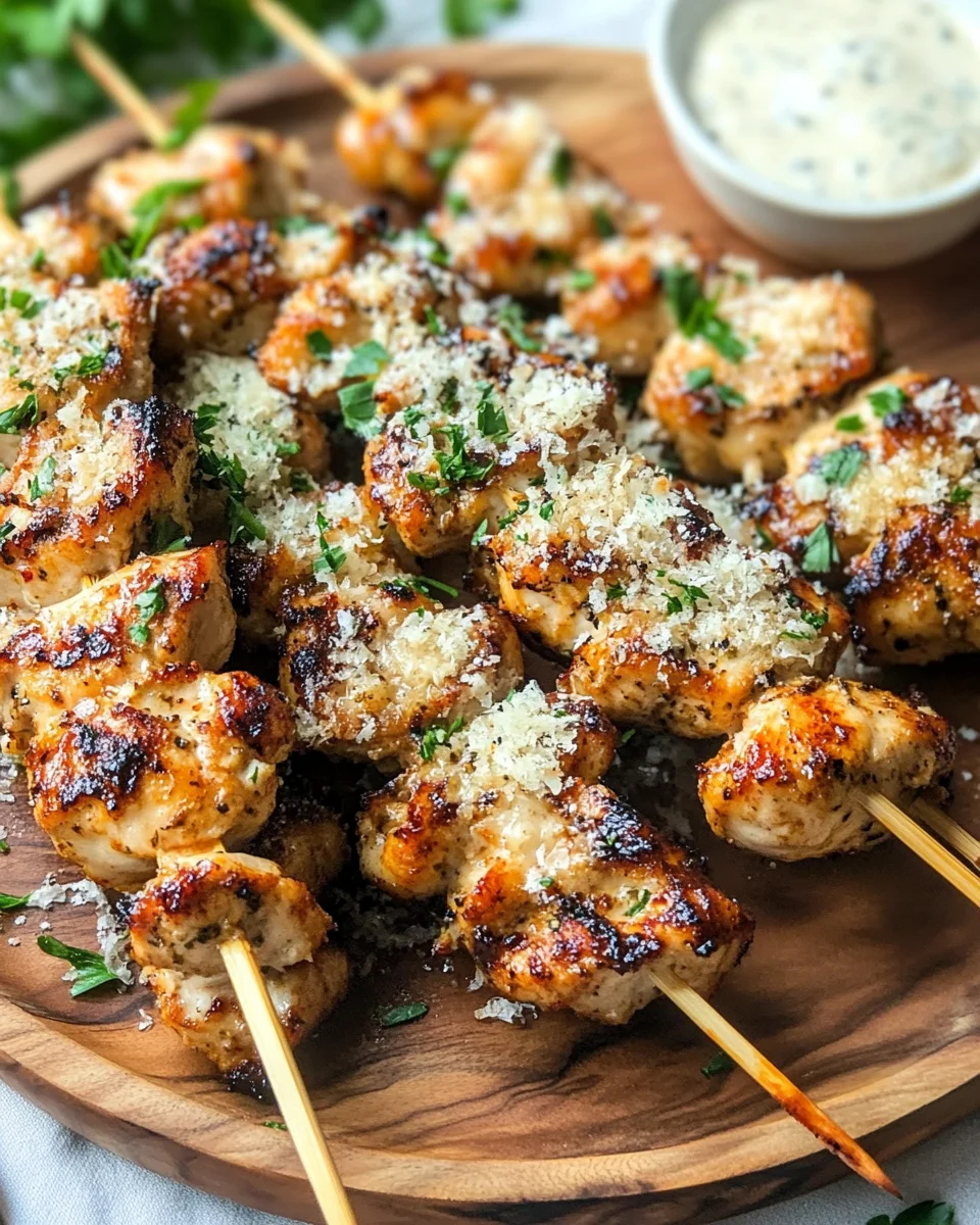 Ranch Garlic Parmesan Chicken Skewers 18 Ranch