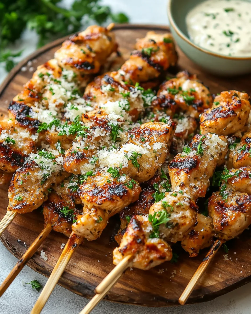 Ranch Garlic Parmesan Chicken Skewers 20 Ranch Garlic Parmesan Chicken Skewers