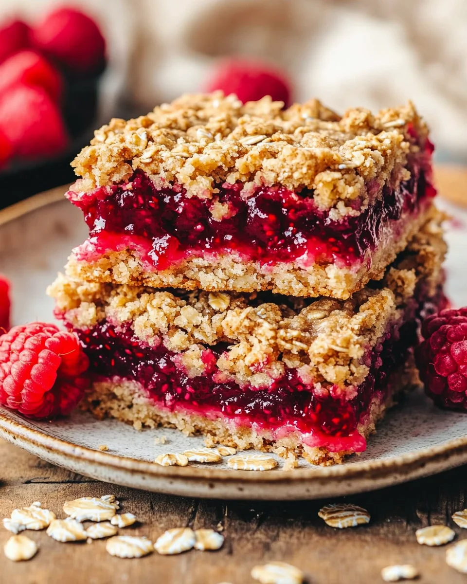 Raspberry Oatmeal Crumble Bars 21 Raspberry