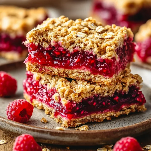 Raspberry Oatmeal Crumble Bars