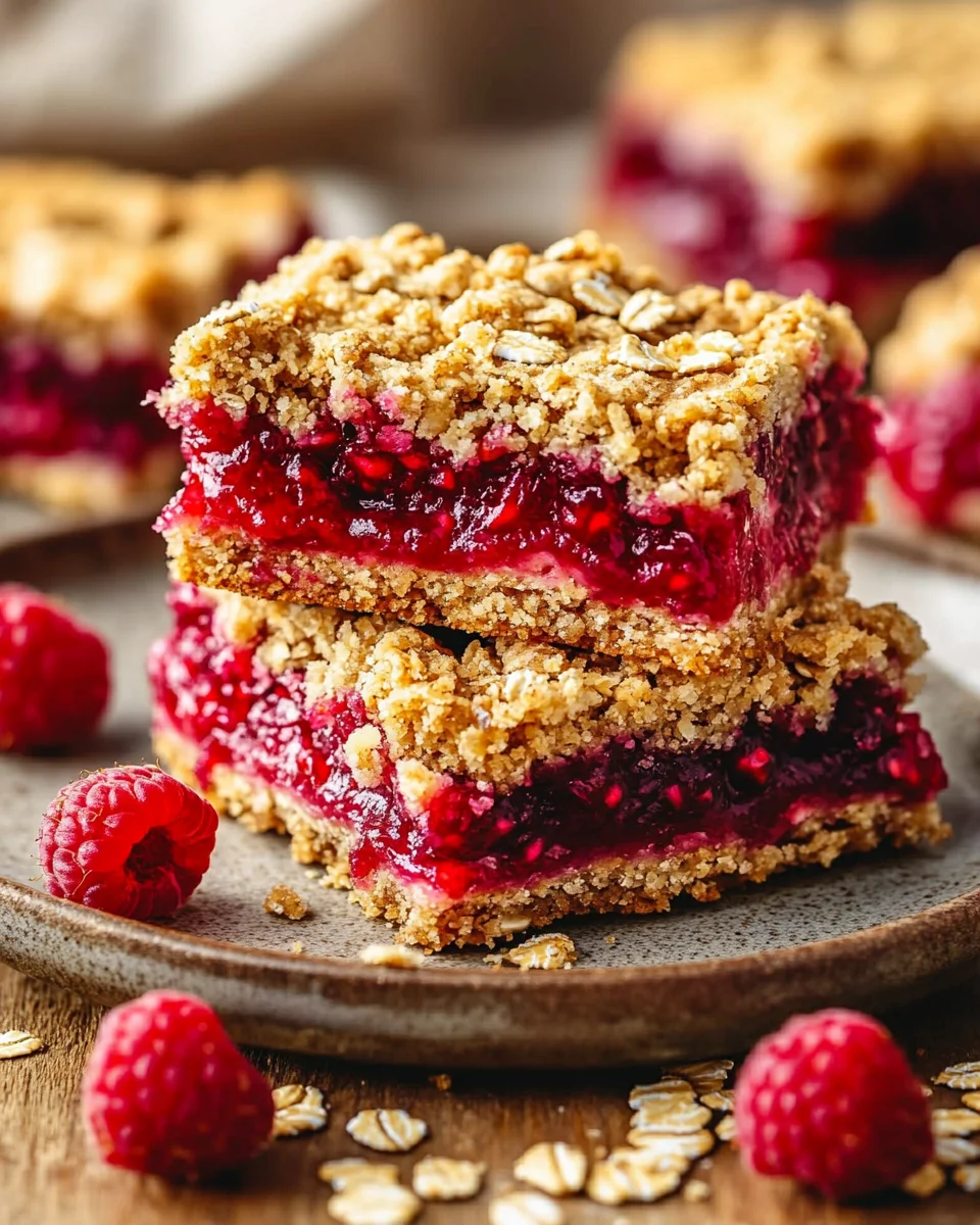 Raspberry Oatmeal Crumble Bars 24 Raspberry Oatmeal Crumble Bars