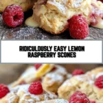 Ridiculously Easy Lemon Raspberry Scones 23 Pinterest Hidden Image