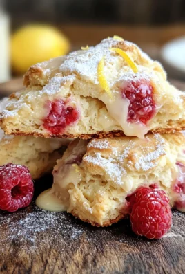 Ridiculously Easy Lemon Raspberry Scones
