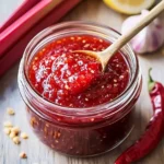 Slow Cooker Rhubarb Sweet Chili Jam