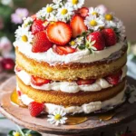 Strawberry Chamomile Naked Cake