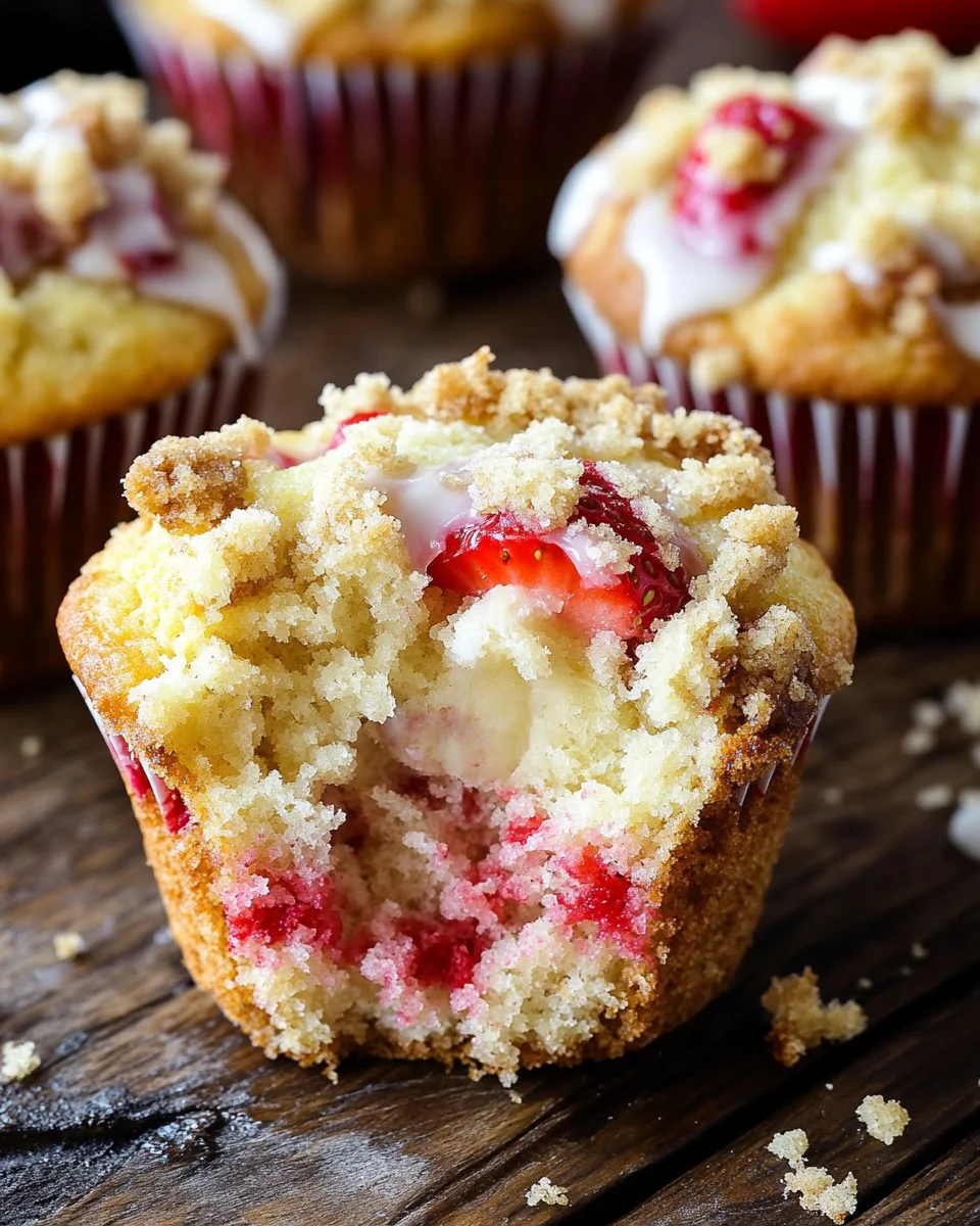 Strawberry Cream Cheese Muffins with Streusel Crumb Topping 20 Strawberry