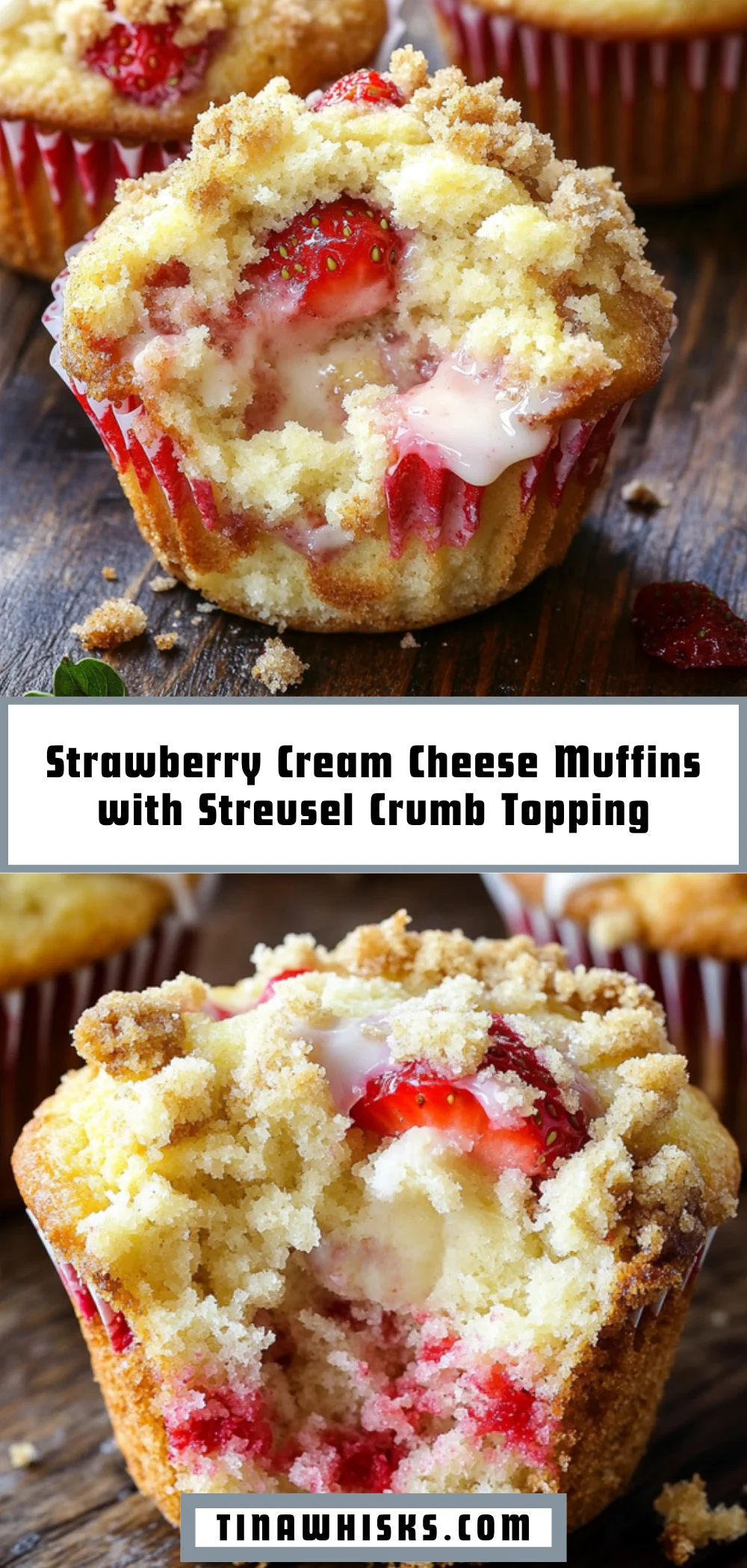 Strawberry Cream Cheese Muffins with Streusel Crumb Topping 19 Pinterest Hidden Image