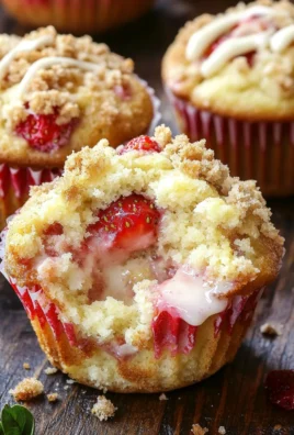 Strawberry Cream Cheese Muffins with Streusel Crumb Topping