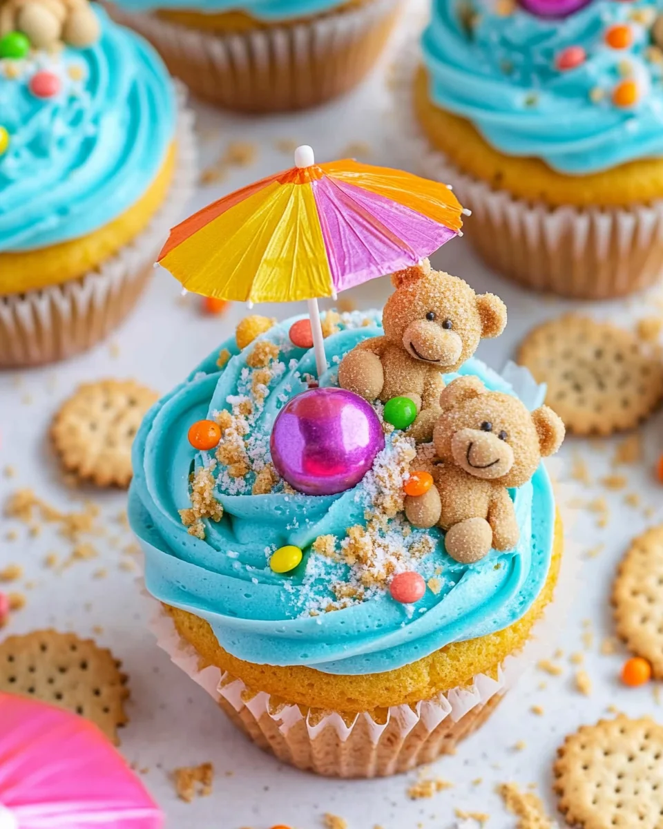 Summer Beach Party Cupcakes