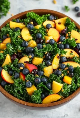 Summer Peach Blueberry Kale Salad 25 Summer Peach Blueberry Kale Salad