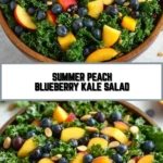 Summer Peach Blueberry Kale Salad 18 Pinterest Hidden Image