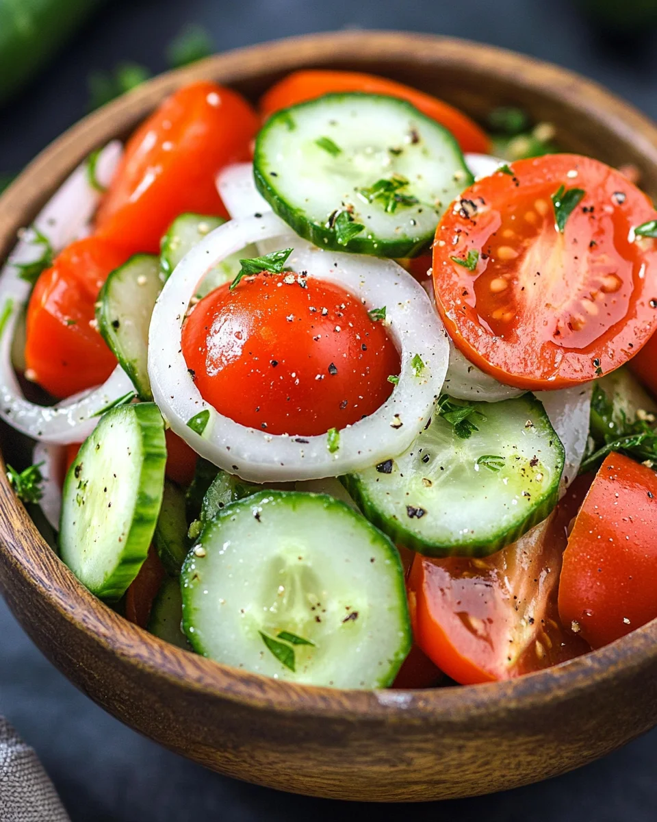 Tomato, Cucumber, and Onion Salad 22 Tomato, Cucumber, and Onion Salad