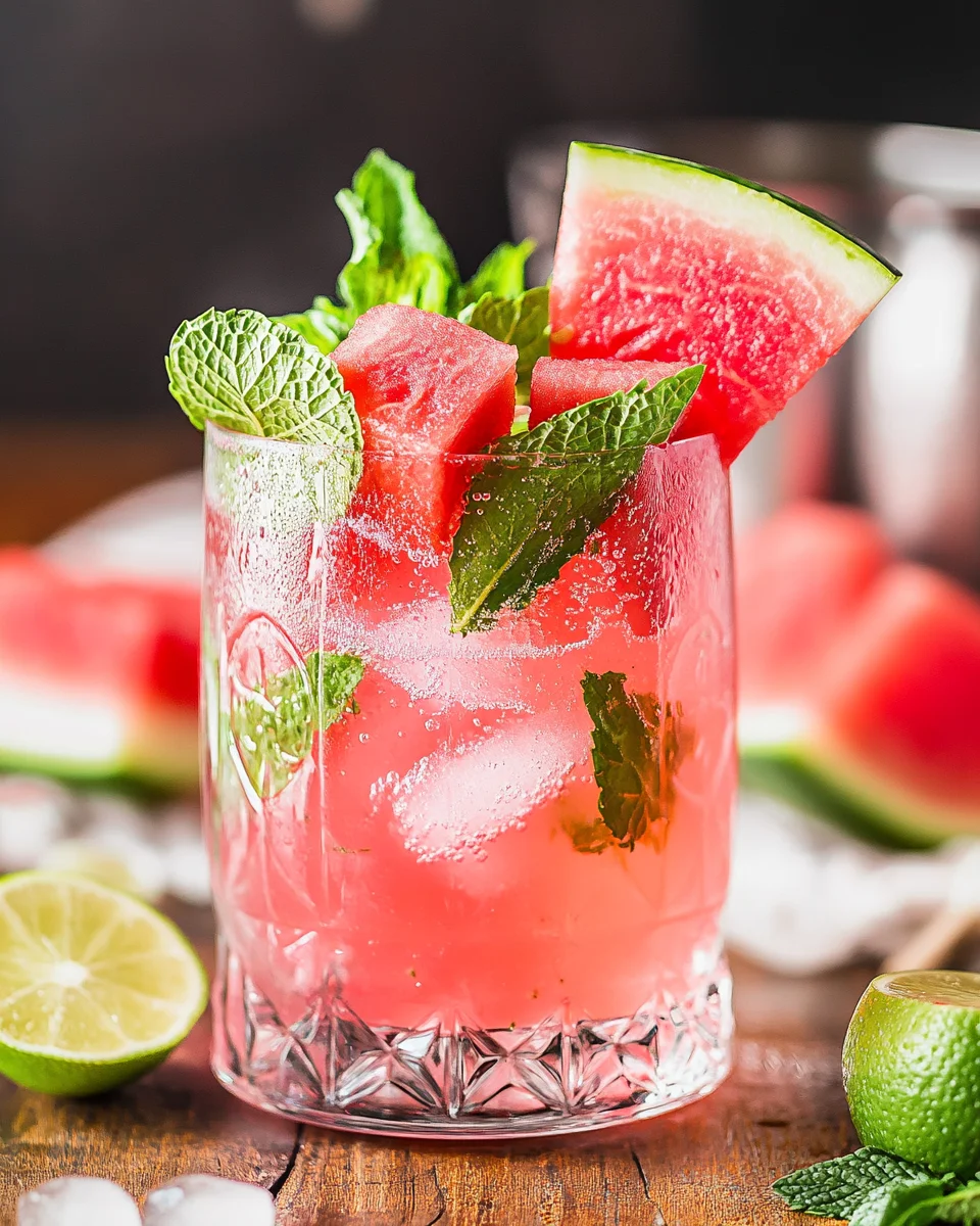 Watermelon Mint Mojito Mocktail 17 Watermelon