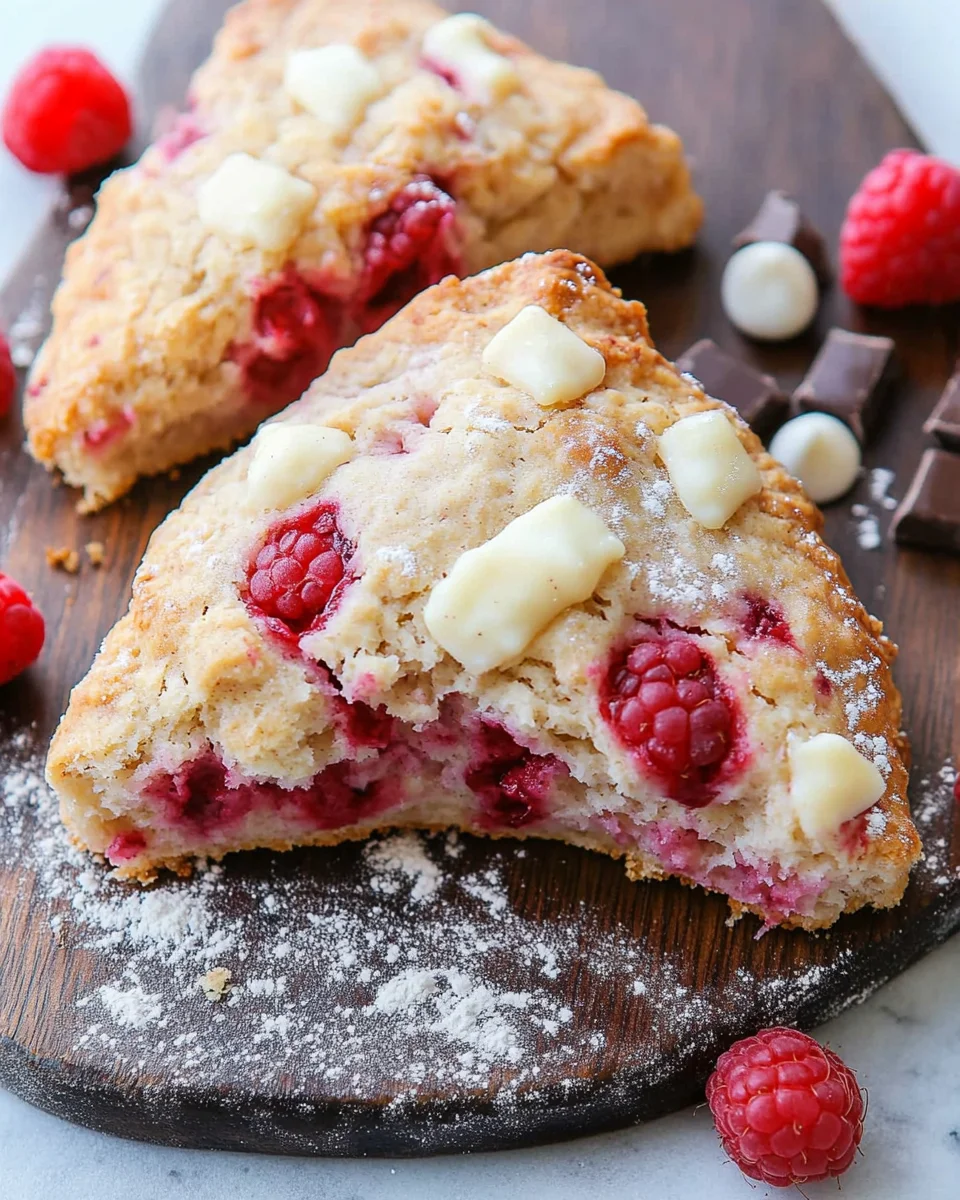 White Chocolate Raspberry Scones 23 White