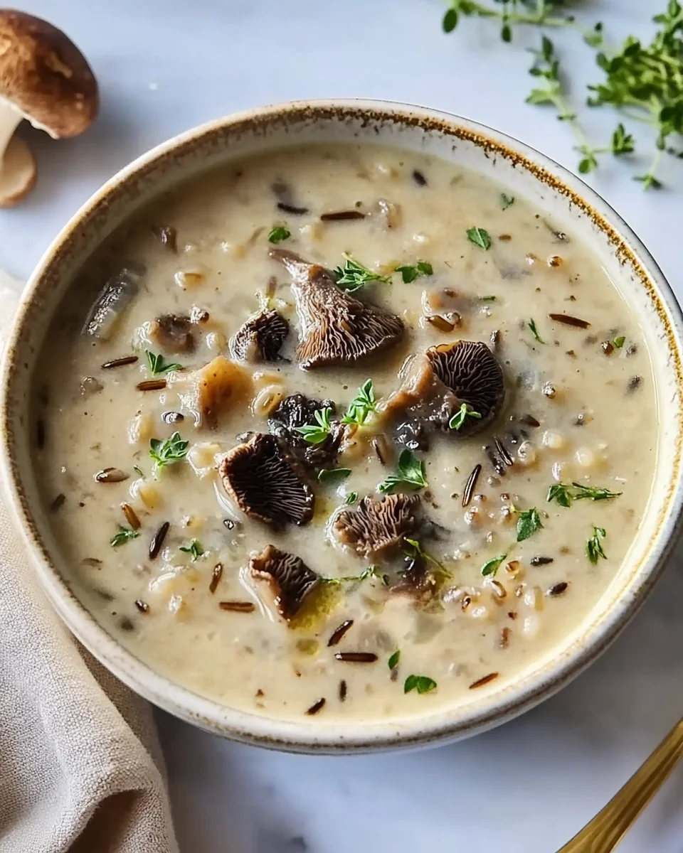Wild Rice and Morel Mushroom Soup