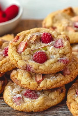 XXL Rhubarb Raspberry Cookies