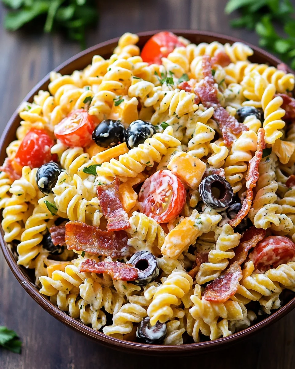 Bacon Ranch Pasta Salad 21 Bacon Ranch Pasta Salad