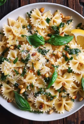 Basil Pasta with Lemon Garlic Butter Sauce