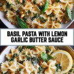 Basil Pasta with Lemon Garlic Butter Sauce 17 Pinterest Hidden Image