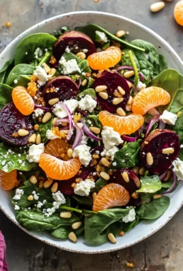 Beet Salad with Spinach and Honey-Mustard Lemon Dressing 24 Beet Salad with Spinach and Honey-Mustard Lemon Dressing