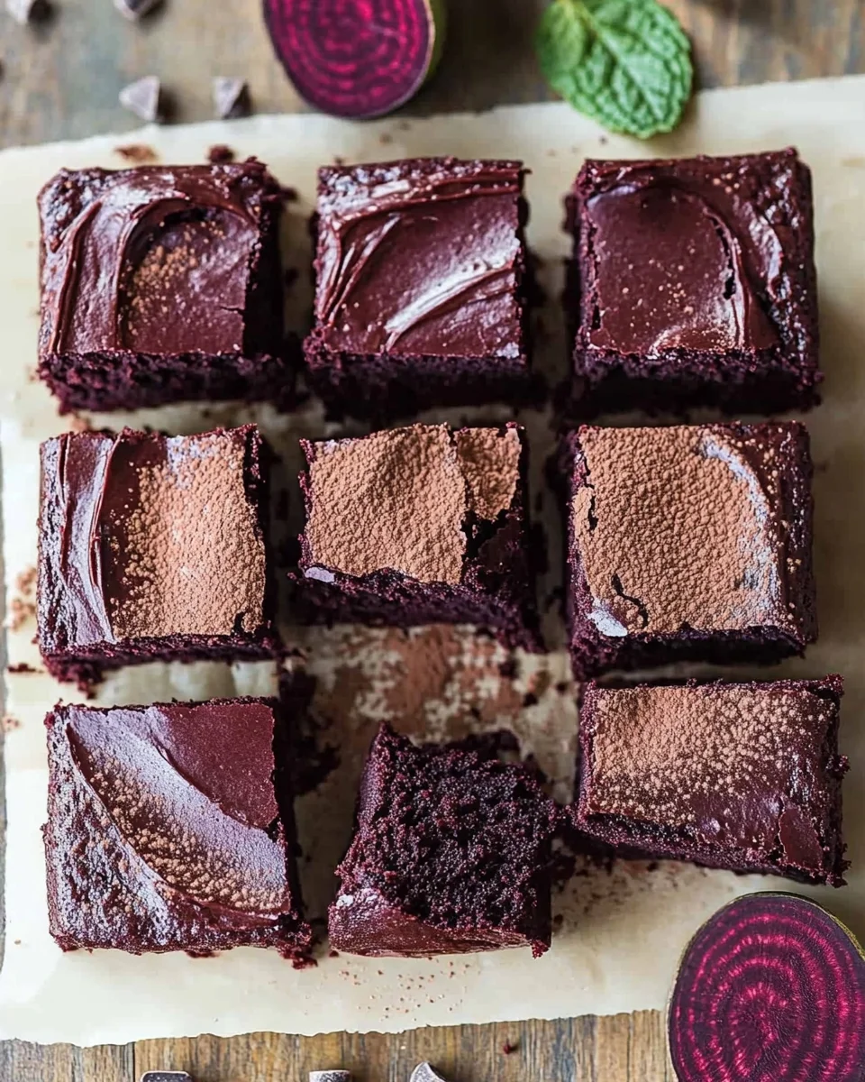 Beetroot Brownies with a Chocolate Avocado Frosting