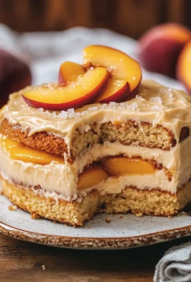 Best Peach Cake with Brown Sugar Frosting