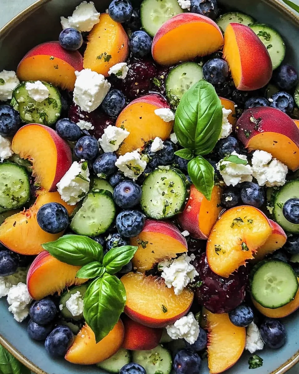 Blueberry Peach Feta Salad 21 Blueberry