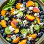 Blueberry Peach Feta Salad