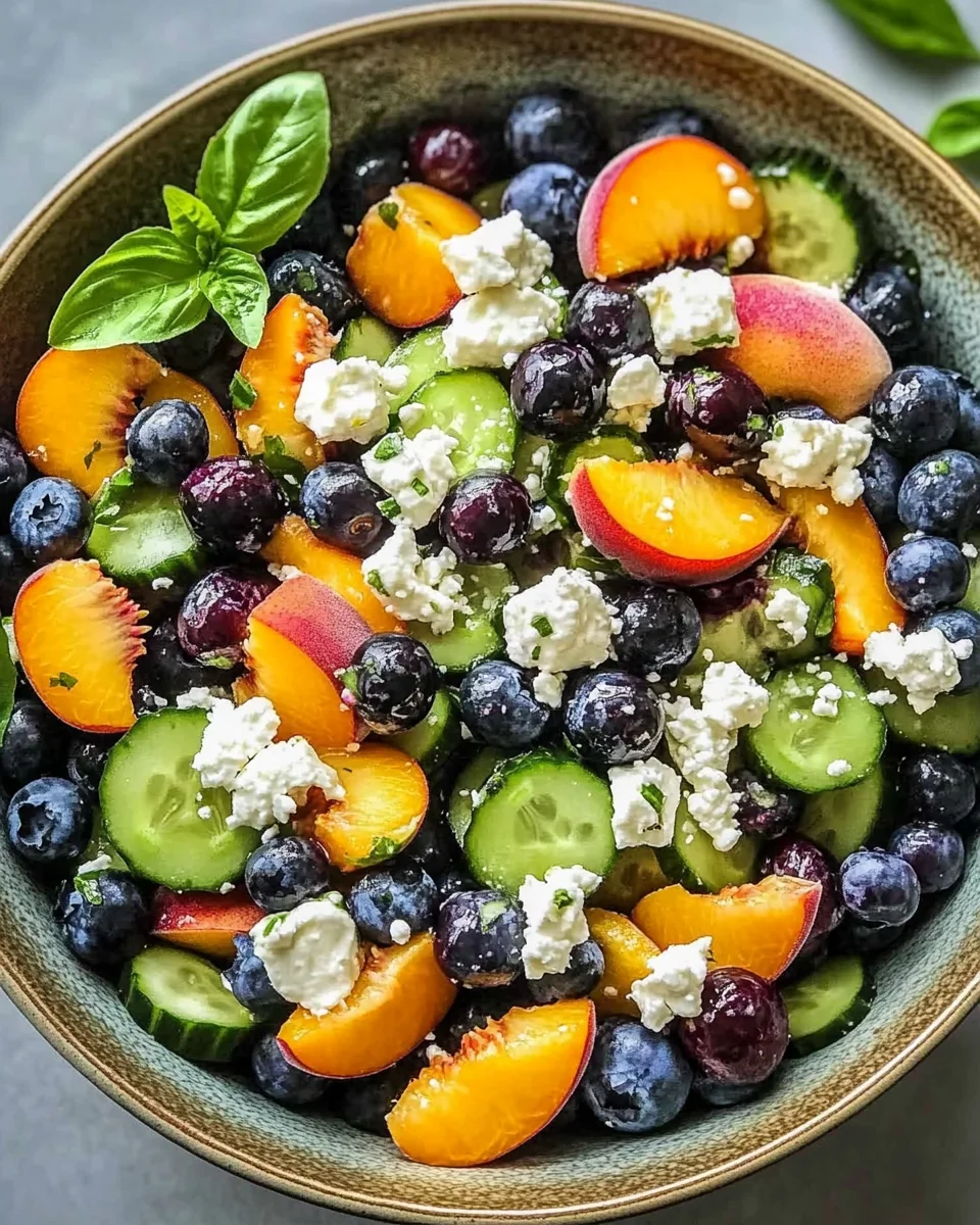 Blueberry Peach Feta Salad 24 Blueberry Peach Feta Salad