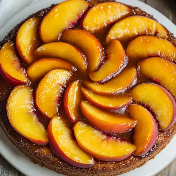 Bourbon Peach Upside-Down Cake