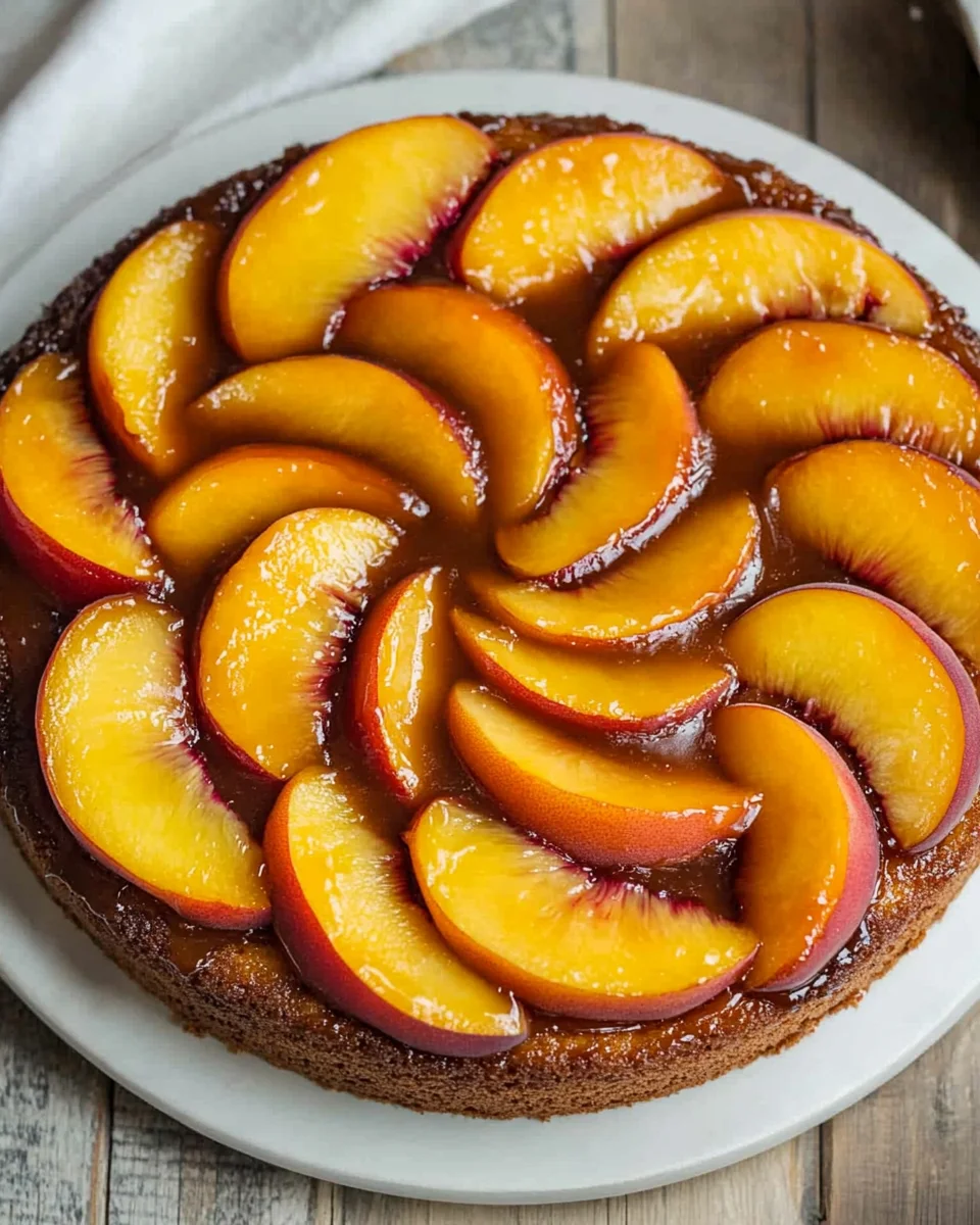 Bourbon Peach Upside-Down Cake