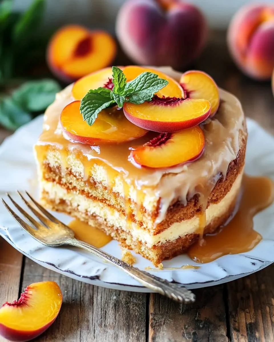 Brown Sugar Peach Cake 22 Brown