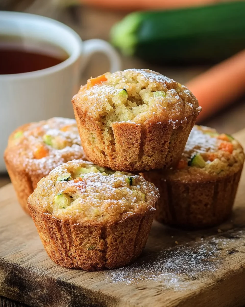 Carrot Cake Zucchini Muffins
