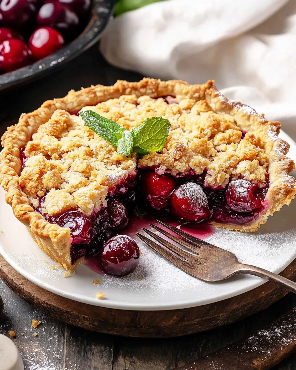 Cherry Crumble Pie