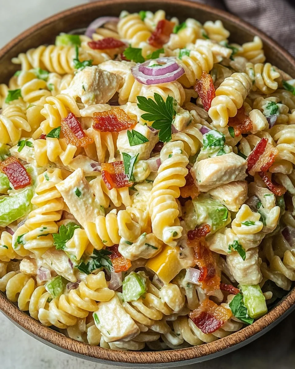 Chicken Bacon Ranch Pasta Salad 20 Chicken