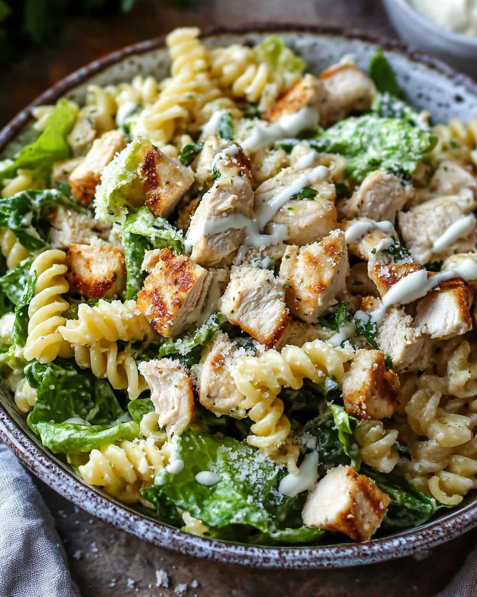 Chicken Caesar Pasta Salad 19 Chicken