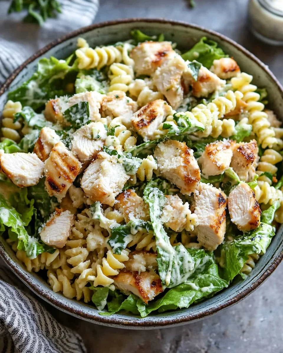 Chicken Caesar Pasta Salad