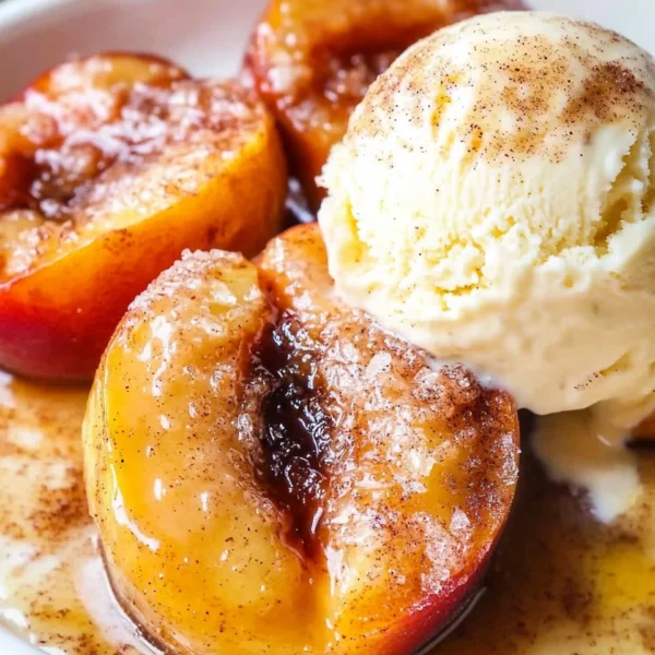 Cinnamon Sugar Baked Peaches