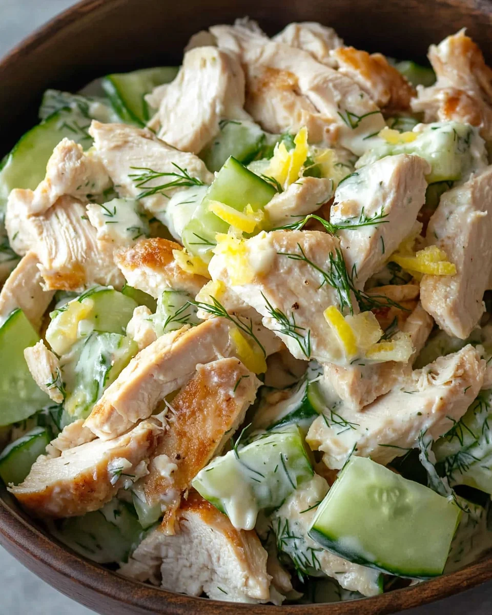 Cucumber Dill Rotisserie Chicken Salad 20 Cucumber